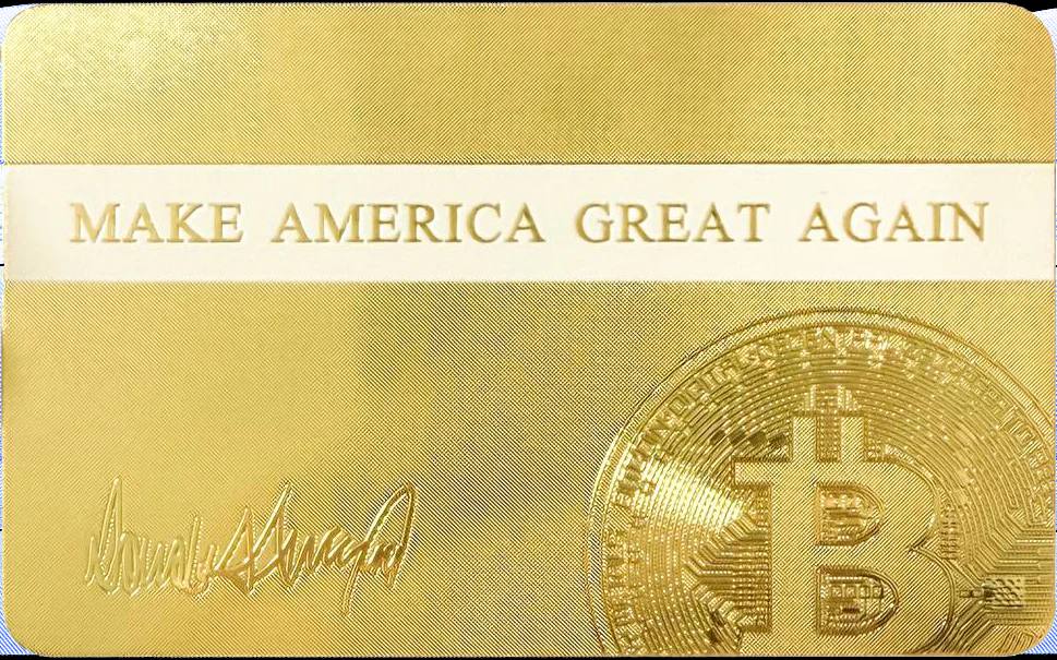 Trump Crypto President Gold Card